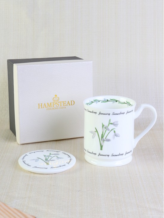 Porcelain Monthly Mug - January With Gift Box